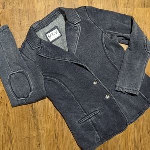 Marc Andew Marc New York Knit Soft Blue Blazer Jacket Stretch sz. Med.